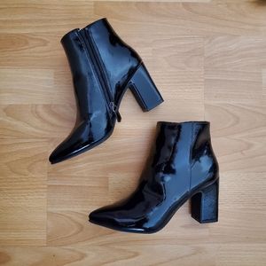 14th & Union Andre Block Glossy Bootie in Black